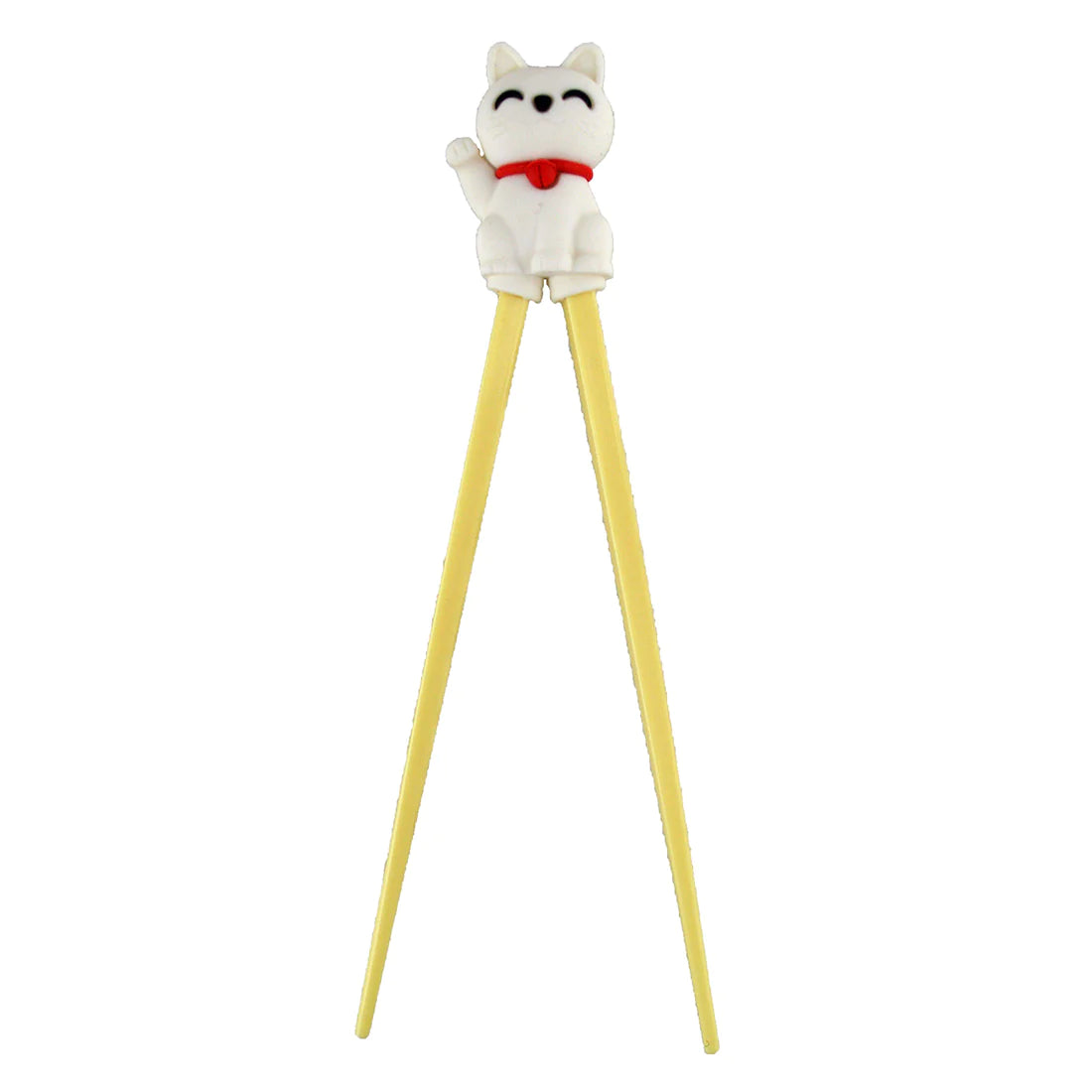 SILICON CHOPSTICKS - WHITE LUCKY CAT