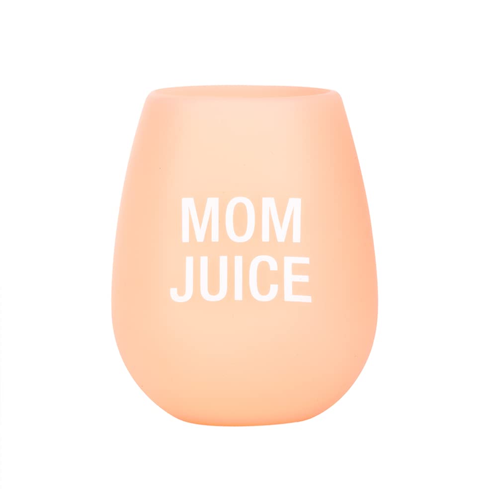 About Face Designs Hilarious Say What Collection - Silicone Wine Cup, 12.5-Ounce, Mom Juice
